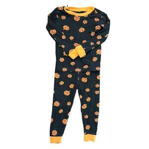 EUC Burt’s Bees Baby Oragnic Cotton Pumpkin Pajama Set - 18M